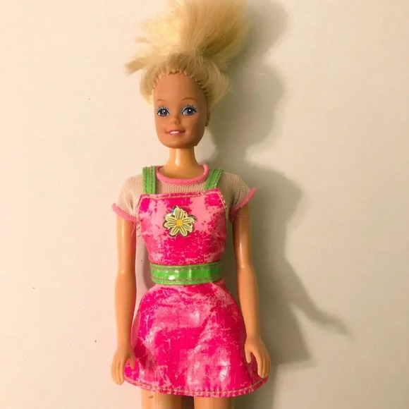Vintage Barbie Doll With Sticker Craze Dress Mattel Philippines Spotted Legs TLC - Picture 2 of 16